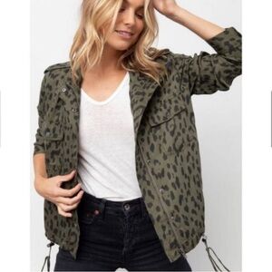 Rails Collins Jacket Green Leopard Small